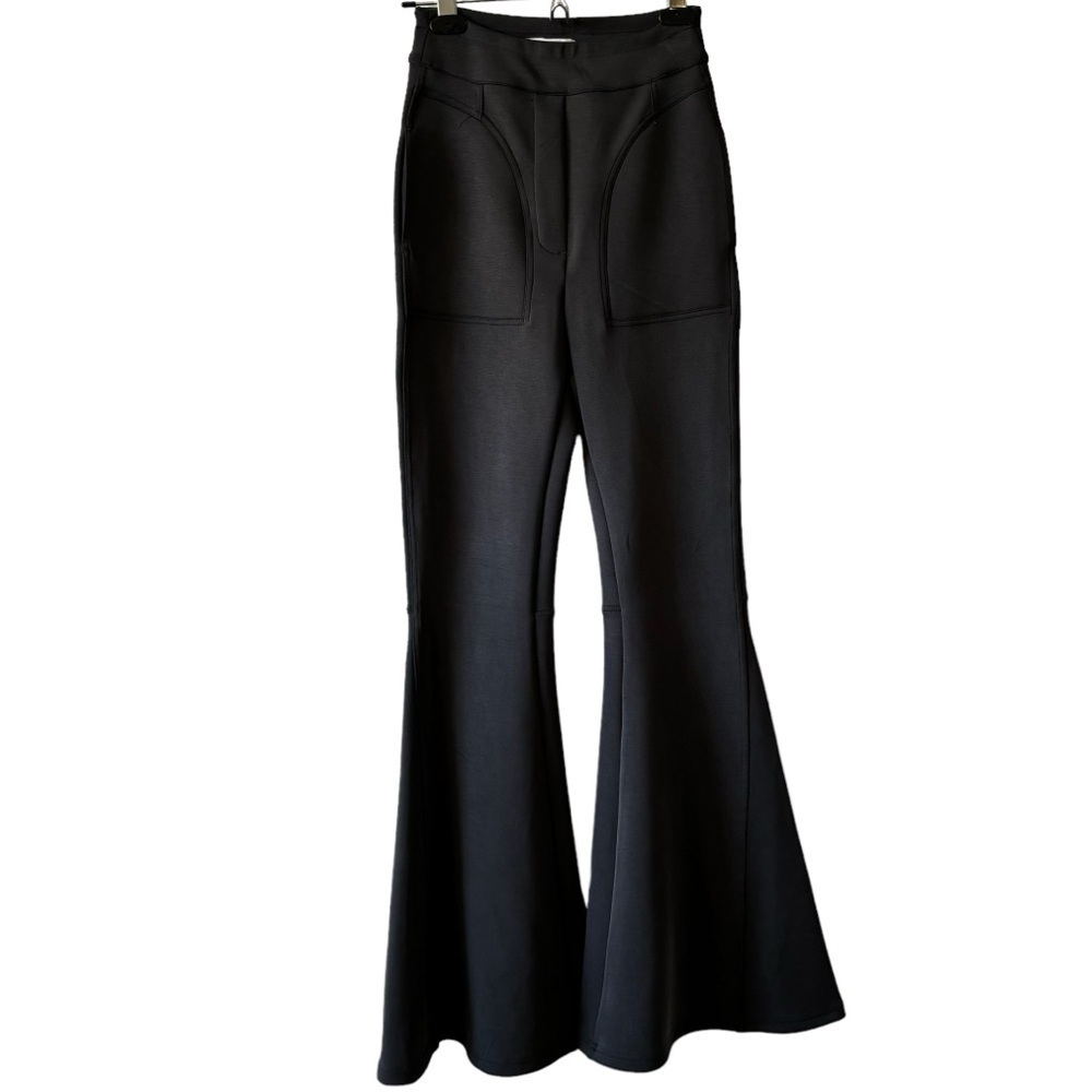 Chelsea & Violet Charcoal High Waist Extra Flare Bell Bottom Pants Festival XS